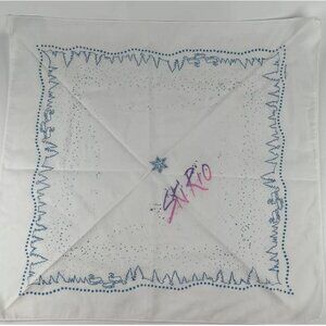 Vintage Ski Rio Bandana Defunct Ski Resort Gary Monaco 1985 Mountains Trees